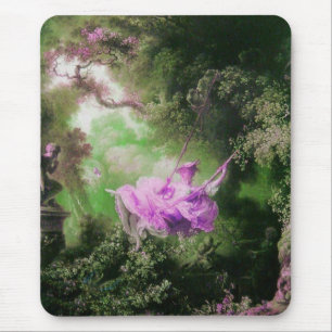 THE SWING  green violet purple Mouse Pad
