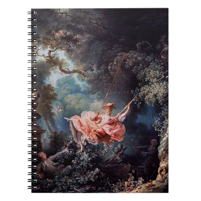 The Swing painting by Jean-Honoré Fragonard  Notebook (Front)