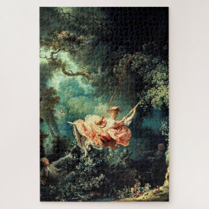 The Swing - Vintage French Rococo Art by Fragonard Jigsaw Puzzle
