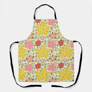 The Swirl Garden Kitchen Towel Apron