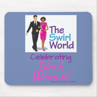 The Swirl World Logo Mouse Pad - Blue