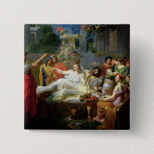 The Sword of Damocles 2 Inch Square Button