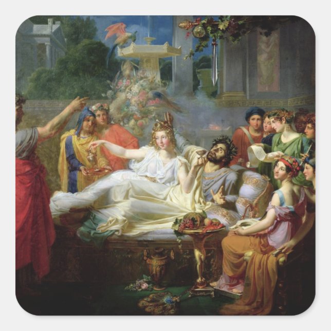 The Sword of Damocles Square Sticker (Front)