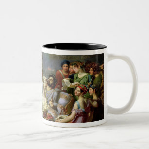 The Sword of Damocles Two-Tone Coffee Mug