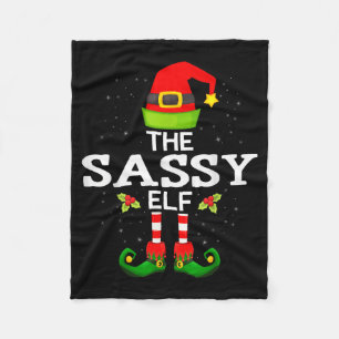 The Sy Elf Christmas Family Matching Pajama  Fleece Blanket