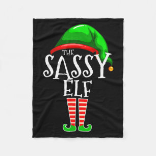 The Sy Elf Family Matching Group Christmas Gift Fu Fleece Blanket