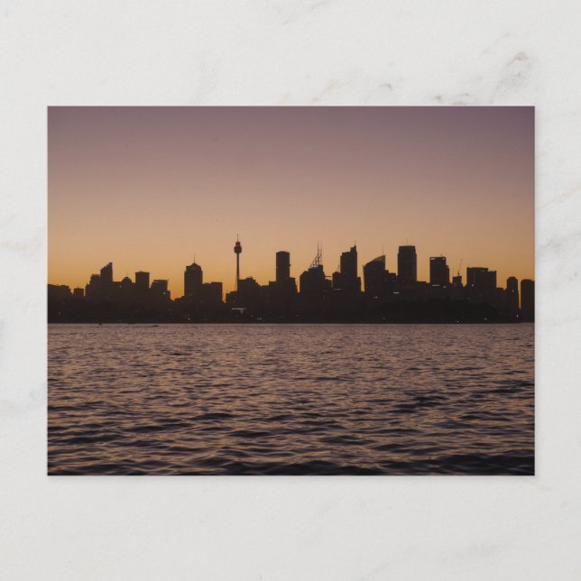 The Sydney Skyline at dusk - Postcard (Front)