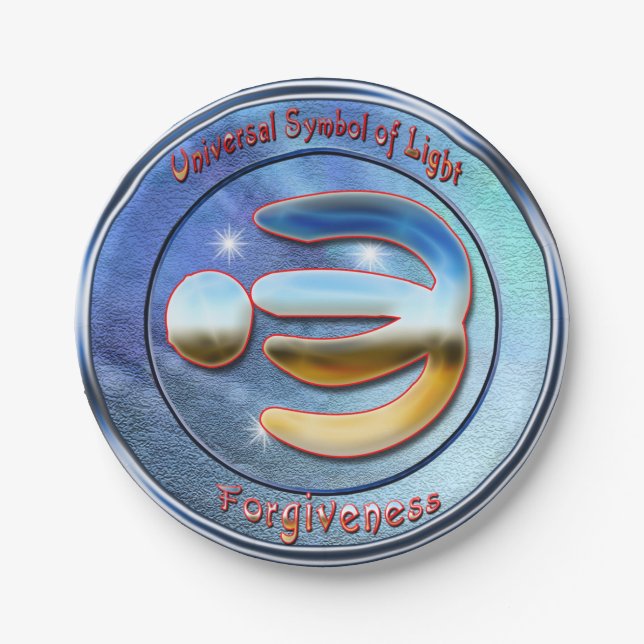 The symbol of forgiveness paper plate (Front)