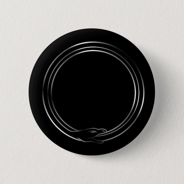 The symbol of Ouroboros snake 2 Inch Round Button (Front)