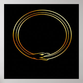 The symbol Ouroboros snake Poster
