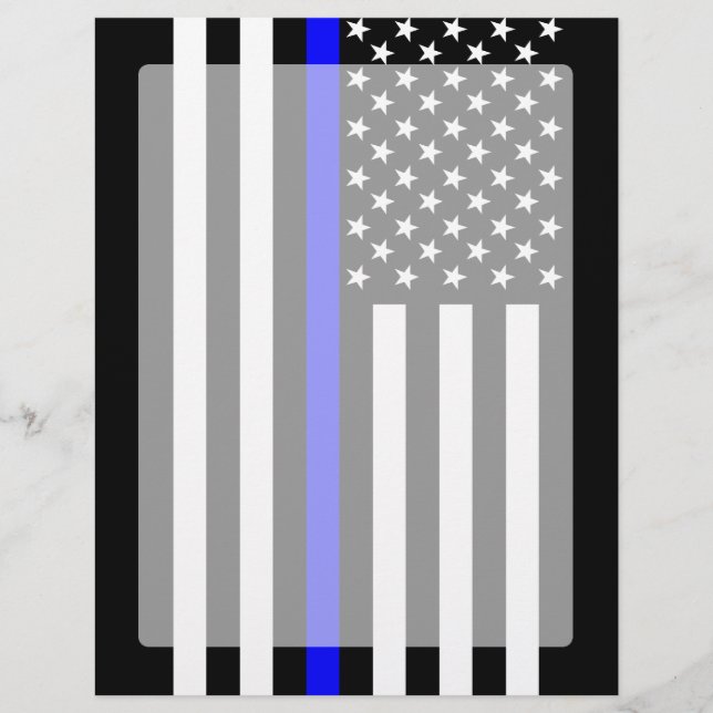 The Symbolic Thin Blue Line American Flag (Front)