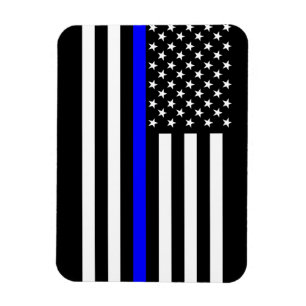 The Symbolic Thin Blue Line American Flag Magnet