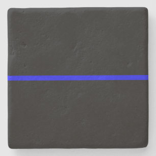 The Symbolic Thin Blue Line Concept Stone Coaster
