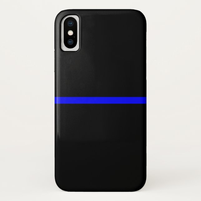 The Symbolic Thin Blue Line Decor Case-Mate iPhone Case (Back)