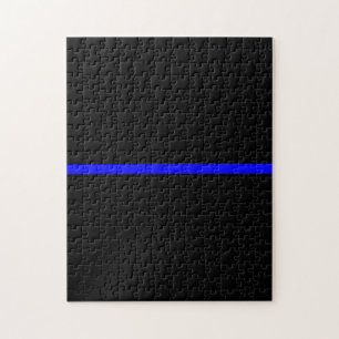 The Symbolic Thin Blue Line Decor Jigsaw Puzzle