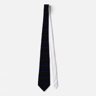 The Symbolic Thin Blue Line Decor Tie