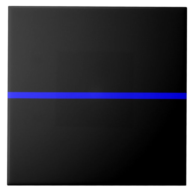 The Symbolic Thin Blue Line Decor Tile (Front)