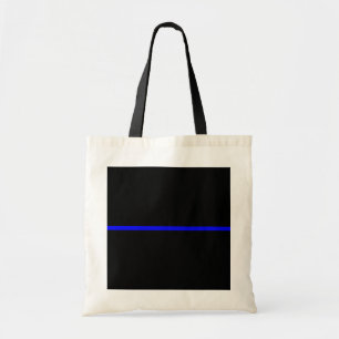 The Symbolic Thin Blue Line Decor Tote Bag