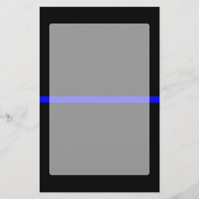 The Symbolic Thin Blue Line Graphic Stationery (Front)