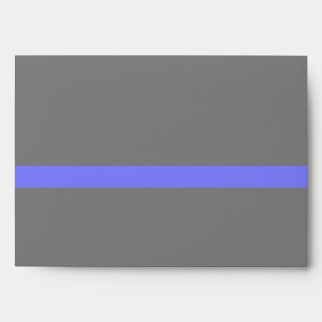 The Symbolic Thin Blue Line Horizontal Black Envelope (Front)