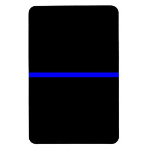 The Symbolic Thin Blue Line Horizontal Black Magnet