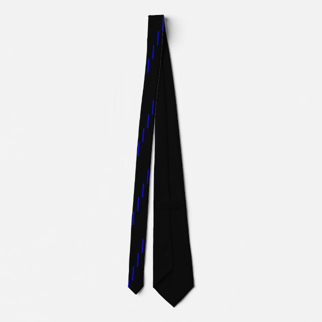 The Symbolic Thin Blue Line on Black Tie (Back)