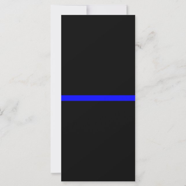 The Symbolic Thin Blue Line on Solid Black (Front)