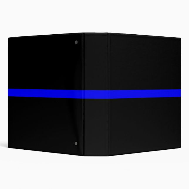 The Symbolic Thin Blue Line on Solid Black Binder (Background)