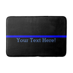 The Symbolic Thin Blue Line Personalize This Bath Mat