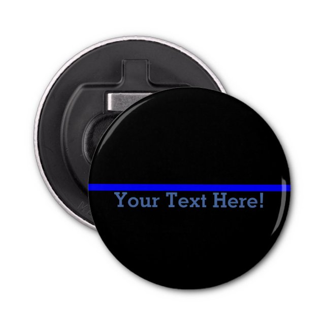 The Symbolic Thin Blue Line Personalize This Bottle Opener (Front)