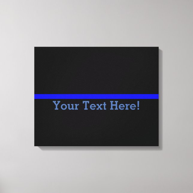 The Symbolic Thin Blue Line Personalize This Canvas Print (Front)