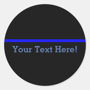 The Symbolic Thin Blue Line Personalize This Classic Round Sticker