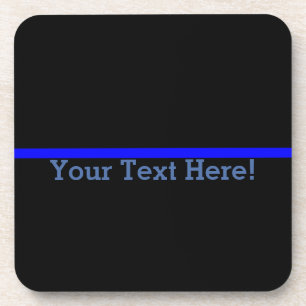 The Symbolic Thin Blue Line Personalize This Coaster