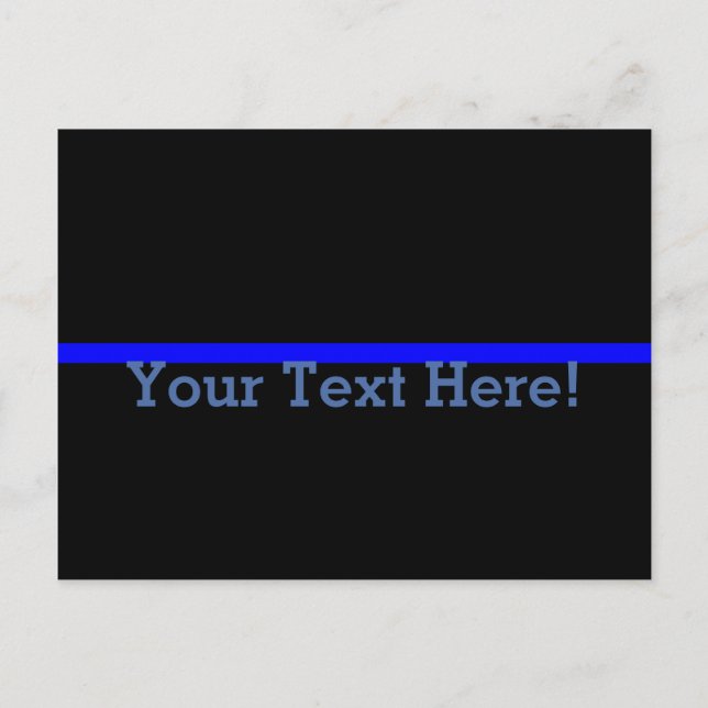 The Symbolic Thin Blue Line Personalize This Postcard (Front)