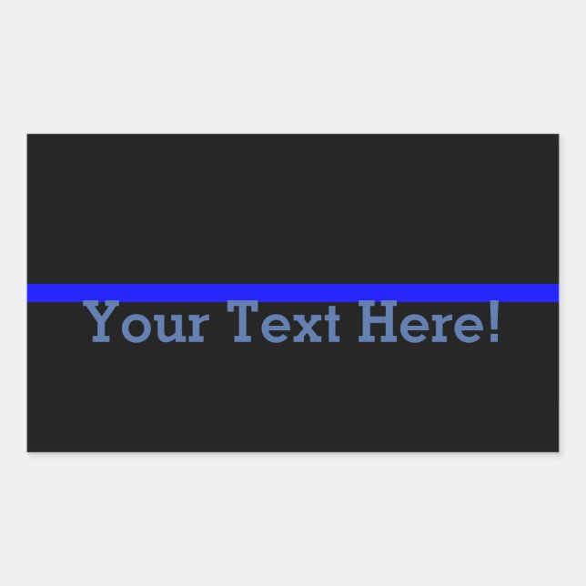 The Symbolic Thin Blue Line Personalize This Sticker (Front)
