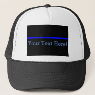 The Symbolic Thin Blue Line Personalize This Trucker Hat