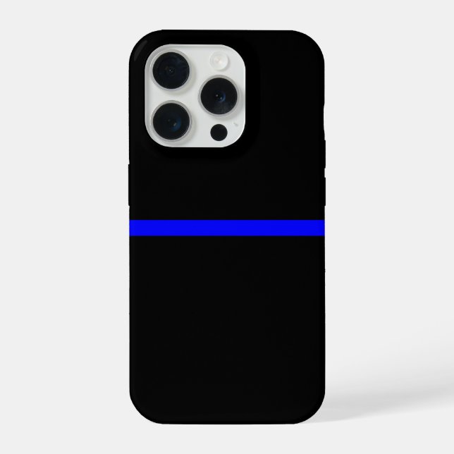 The Symbolic Thin Blue Line Statement iPhone Case (Back)