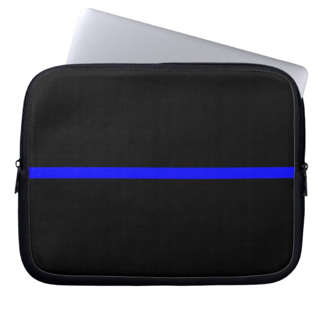 The Symbolic Thin Blue Line Statement Laptop Sleeve (Front)