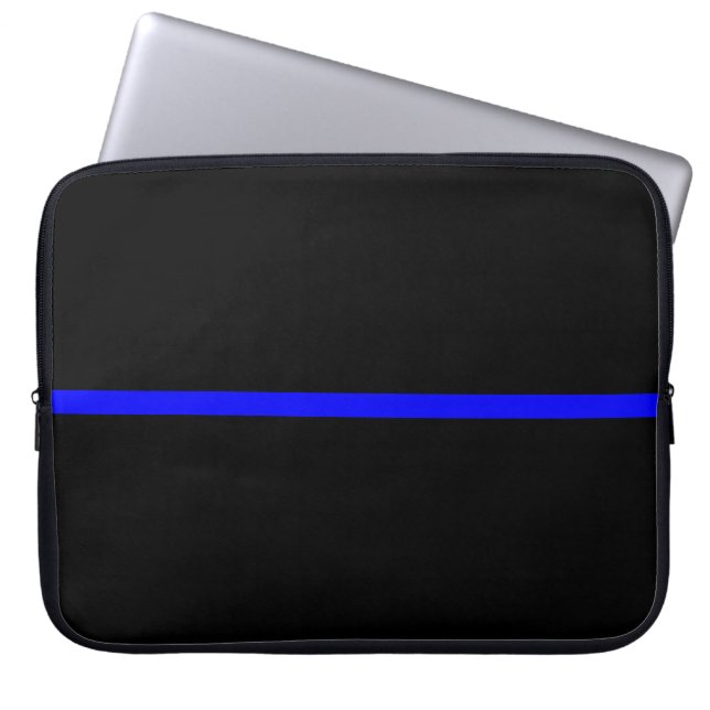 The Symbolic Thin Blue Line Statement Laptop Sleeve (Front)