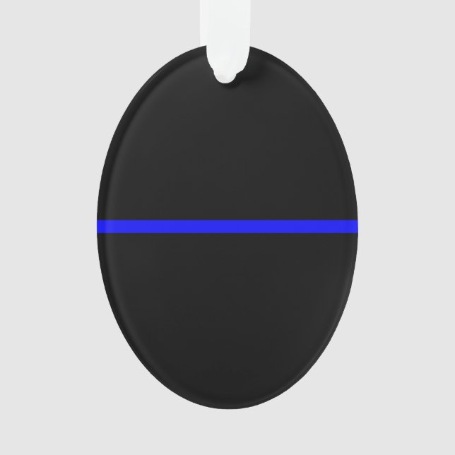 The Symbolic Thin Blue Line Statement Ornament (Front)