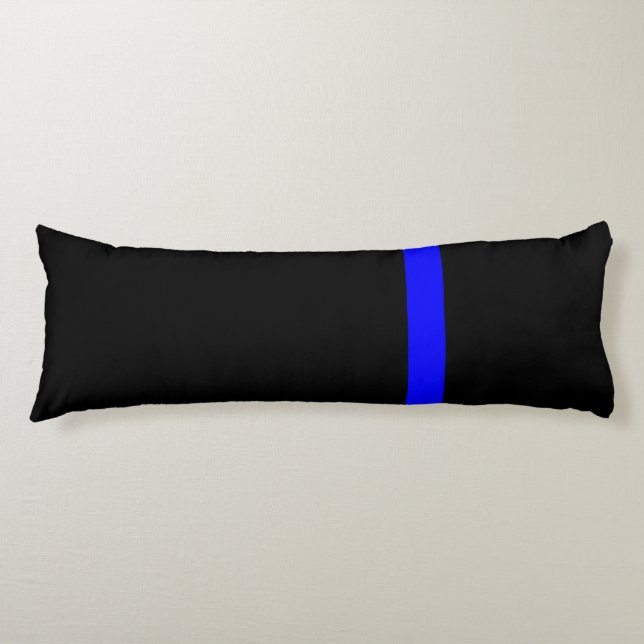 The Symbolic Thin Blue Line Vertical Body Pillow (Front)