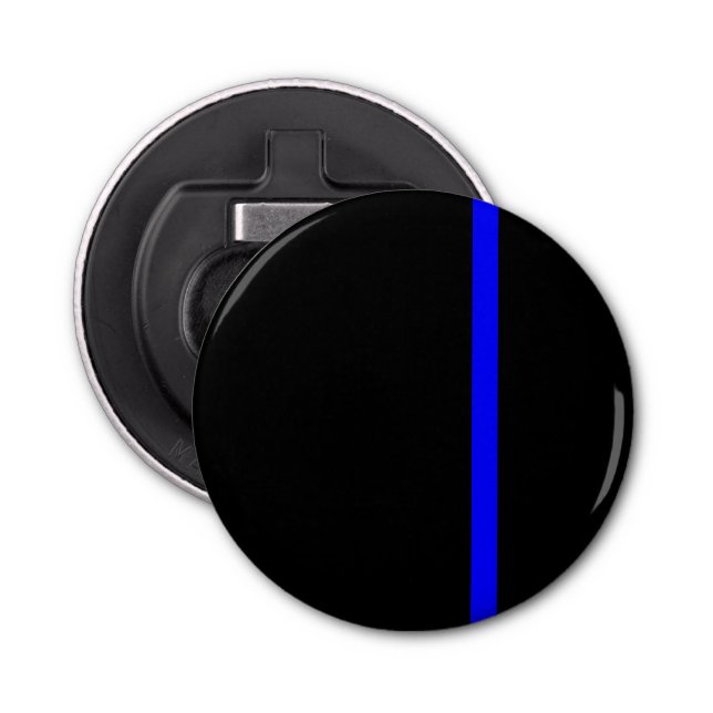 The Symbolic Thin Blue Line Vertical Bottle Opener (Front)