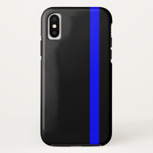 The Symbolic Thin Blue Line Vertical iPhone X Case
