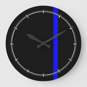 The Symbolic Thin Blue Line Vertical Large Clock