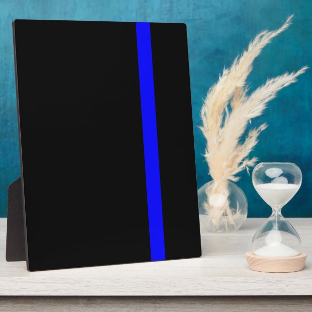 The Symbolic Thin Blue Line Vertical Plaque (Side)