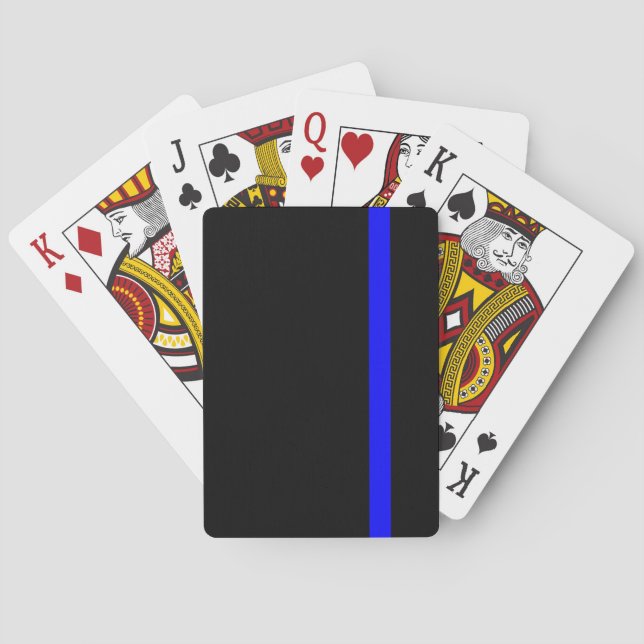 The Symbolic Thin Blue Line Vertical Playing Cards (Back)