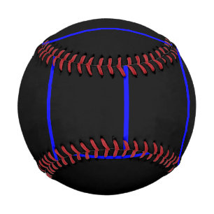 The Symbolic Thin Blue Line Vertical Style Baseball