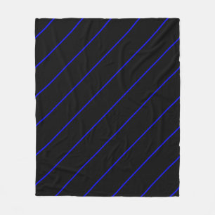 The Symbolic Thin Blue Line Vertical Style Fleece Blanket