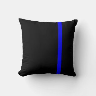 The Symbolic Thin Blue Line Vertical Style Throw Pillow