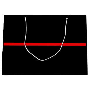 The Symbolic Thin Red Line Concept Large Gift Bag